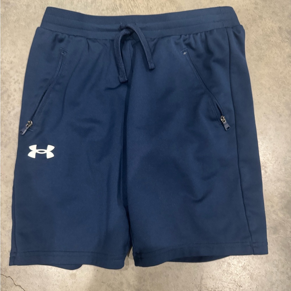 Under Armour Navy Blue Athletic Shorts YL